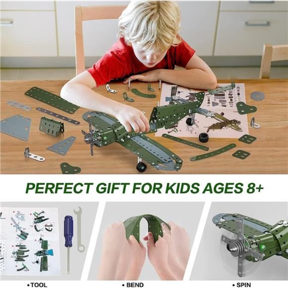 Building Toys Model Airplane Set -258 Pieces DIY Building Stem Projects Toys - Picture 2 of 6